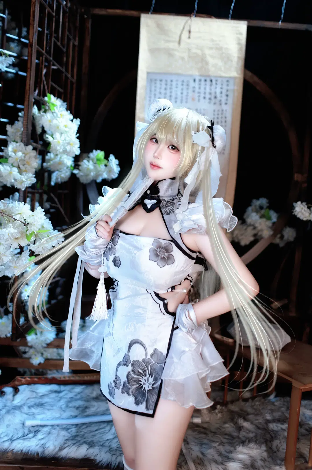 【Yin Ziping cosplay】Chalcedony Ice Core Vintage-Style Qipao Photoshoot Experience by 芫宝 - Image 3