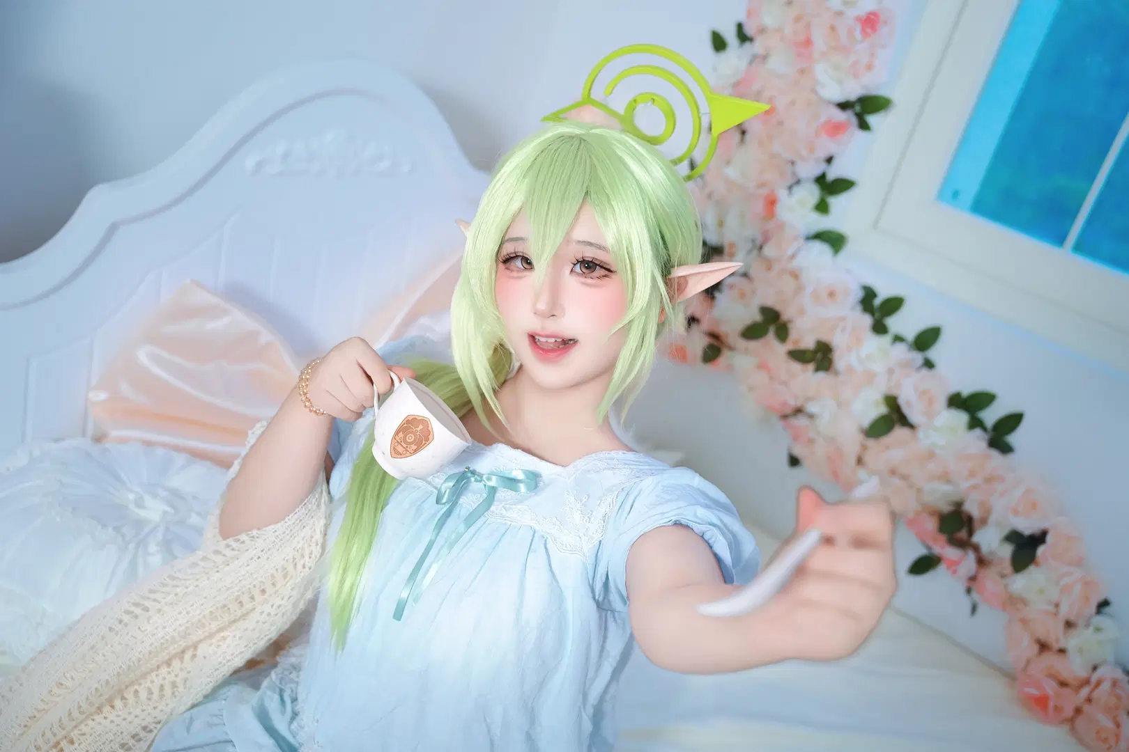 【Tachibana Nozomi cosplay】Cozy Pajama Time in Blue Archive: Warm and Lazy Everyday Moments by 芫宝 - Image 2