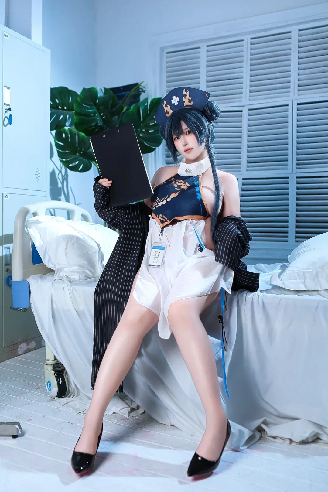 二次元攝影, 蔚藍檔案, 龍華妃咲cos, 護士服cos, 絲襪