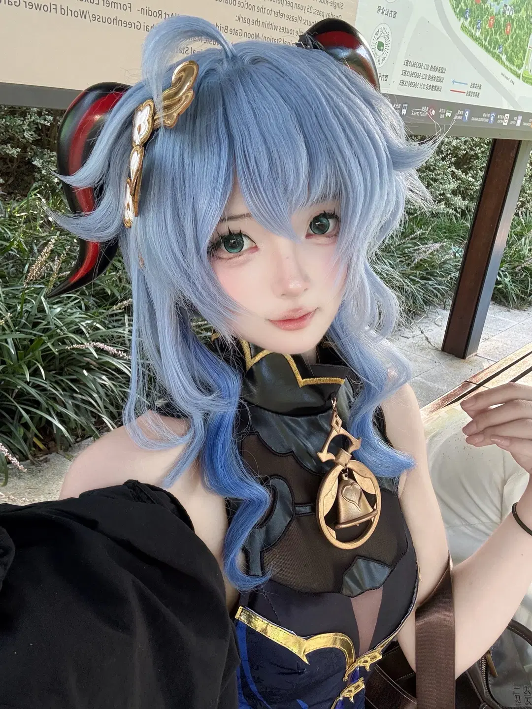 原神, 甘雨cos, 王小美, 美瞳致歉, 自拍出片