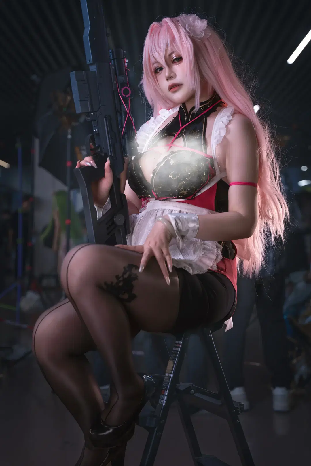 胜利女神妮姬, 萤火虫漫展, 女仆装, 黑丝, 薇尔维特cos