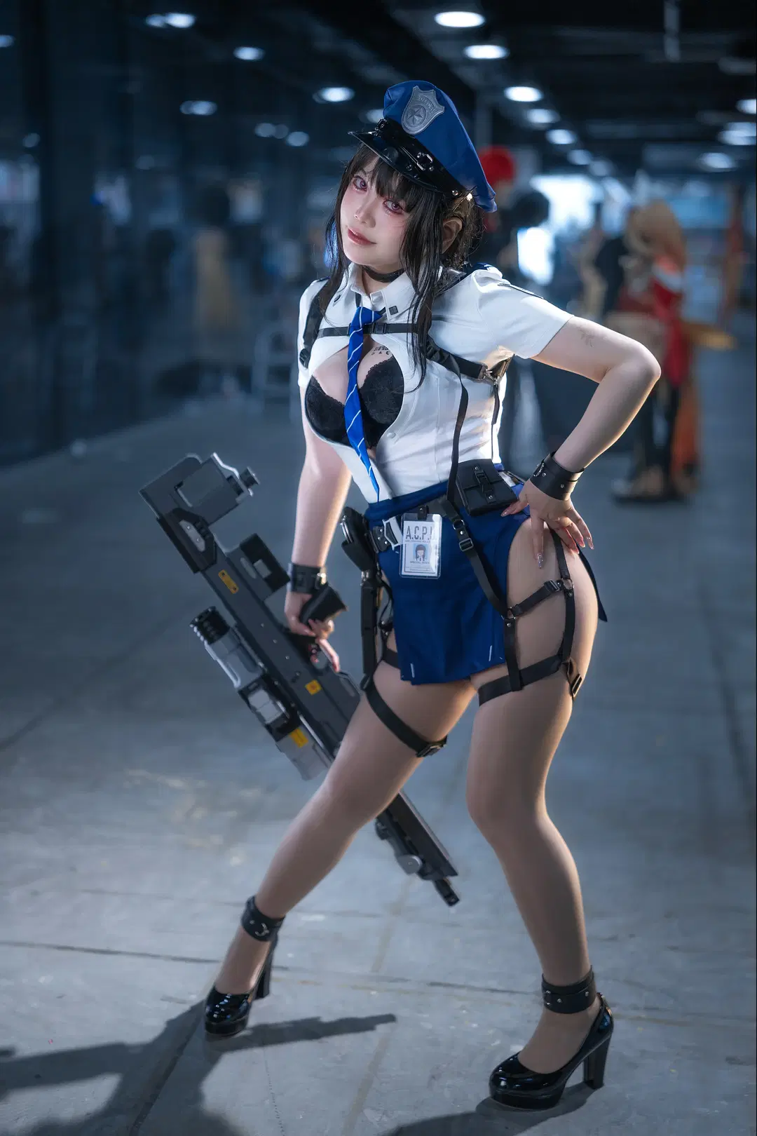 胜利女神nikke, 肉腿, 女警cos, 杀手妻子Dcos, 秘密警探