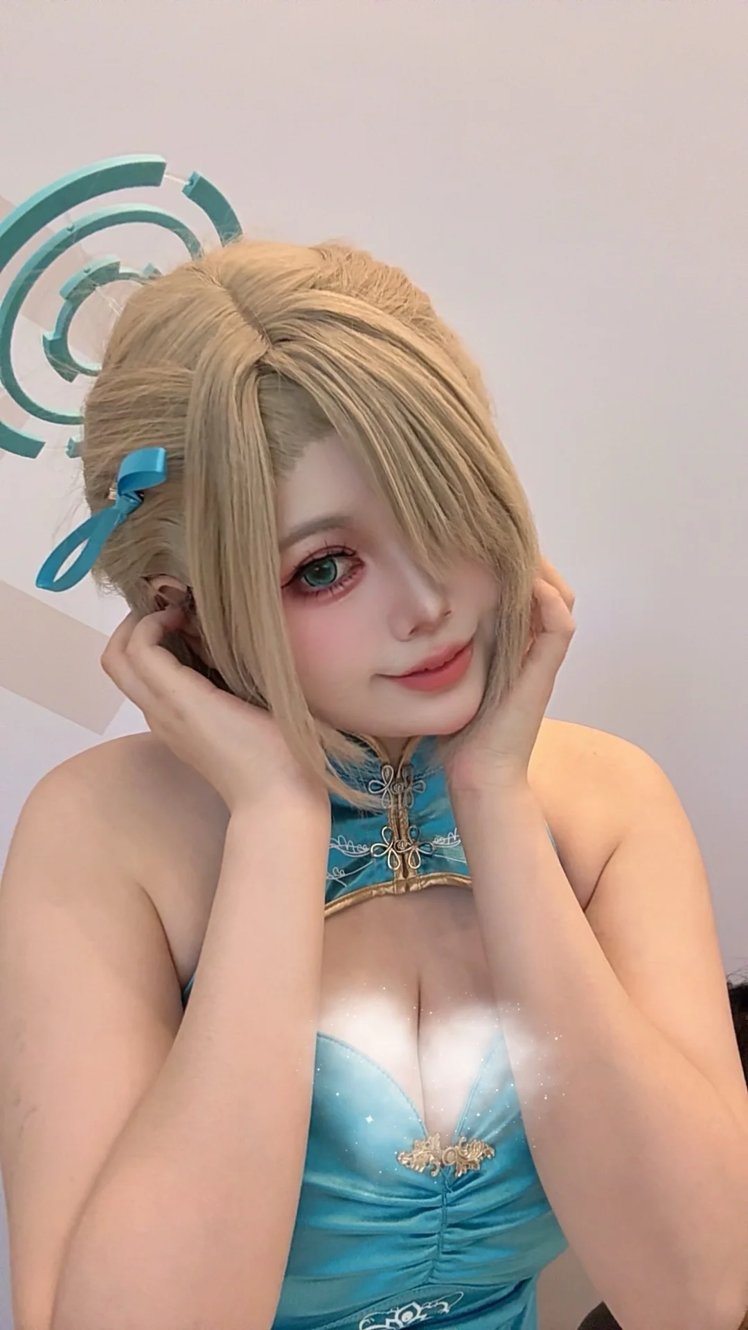 Blue Archive, Convention photos, Asuna cosplay, Guangzhou AP Comic Convention, Asuna cheongsam