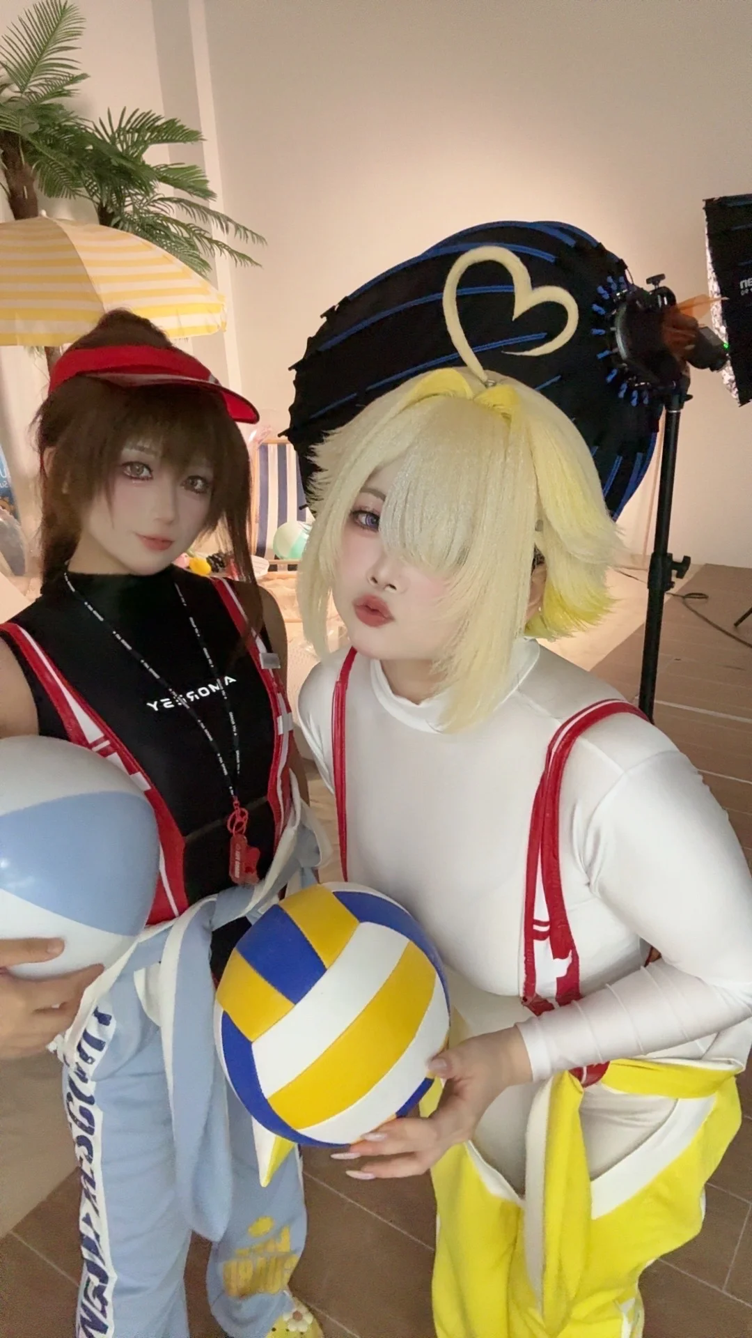 泳裝cos, 勝利女神, 伊萊格cos, nikke, 馬律恰那cos