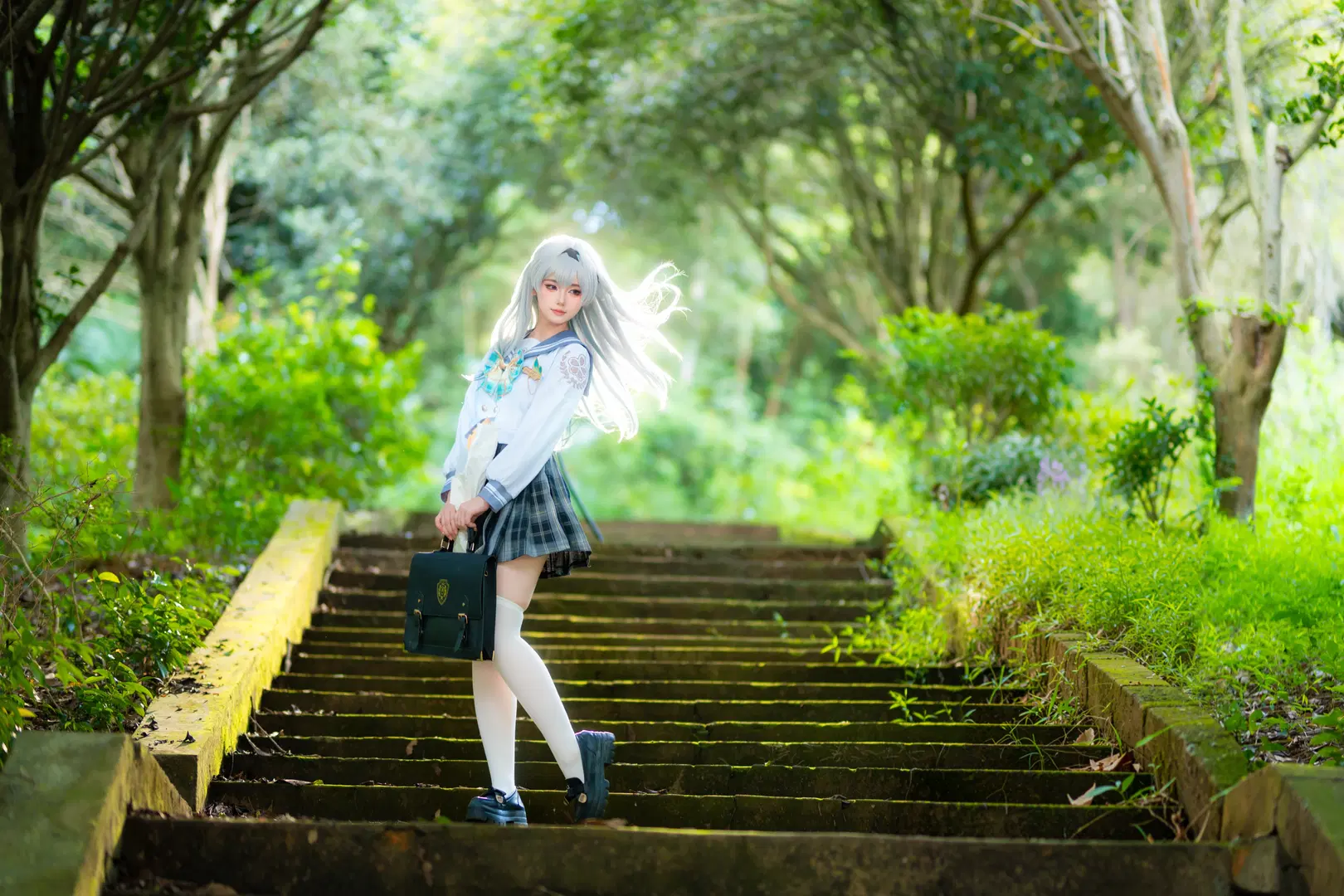 二次元撮影, 崩壊：スターレイル, ホタル コスプレ, 白ストッキング, ホタル（崩壊：スターレイル）