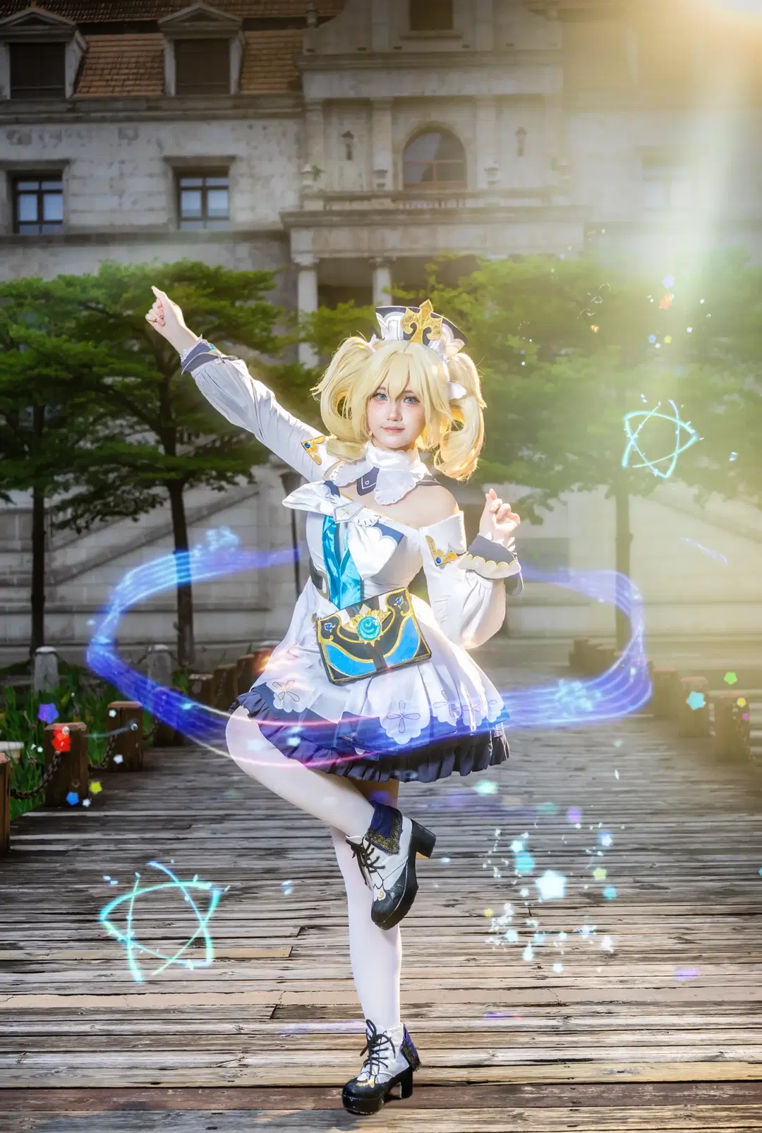 Genshin Impact, Barbara Cosplay, Anime cosplay, White stockings, Role-playing game