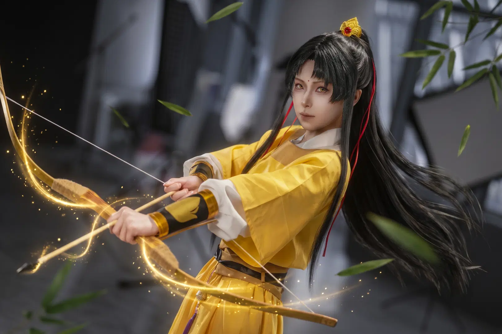 古风cosplay, 竹林摄影, 弓箭cos, 金凌cos, 魔道祖师