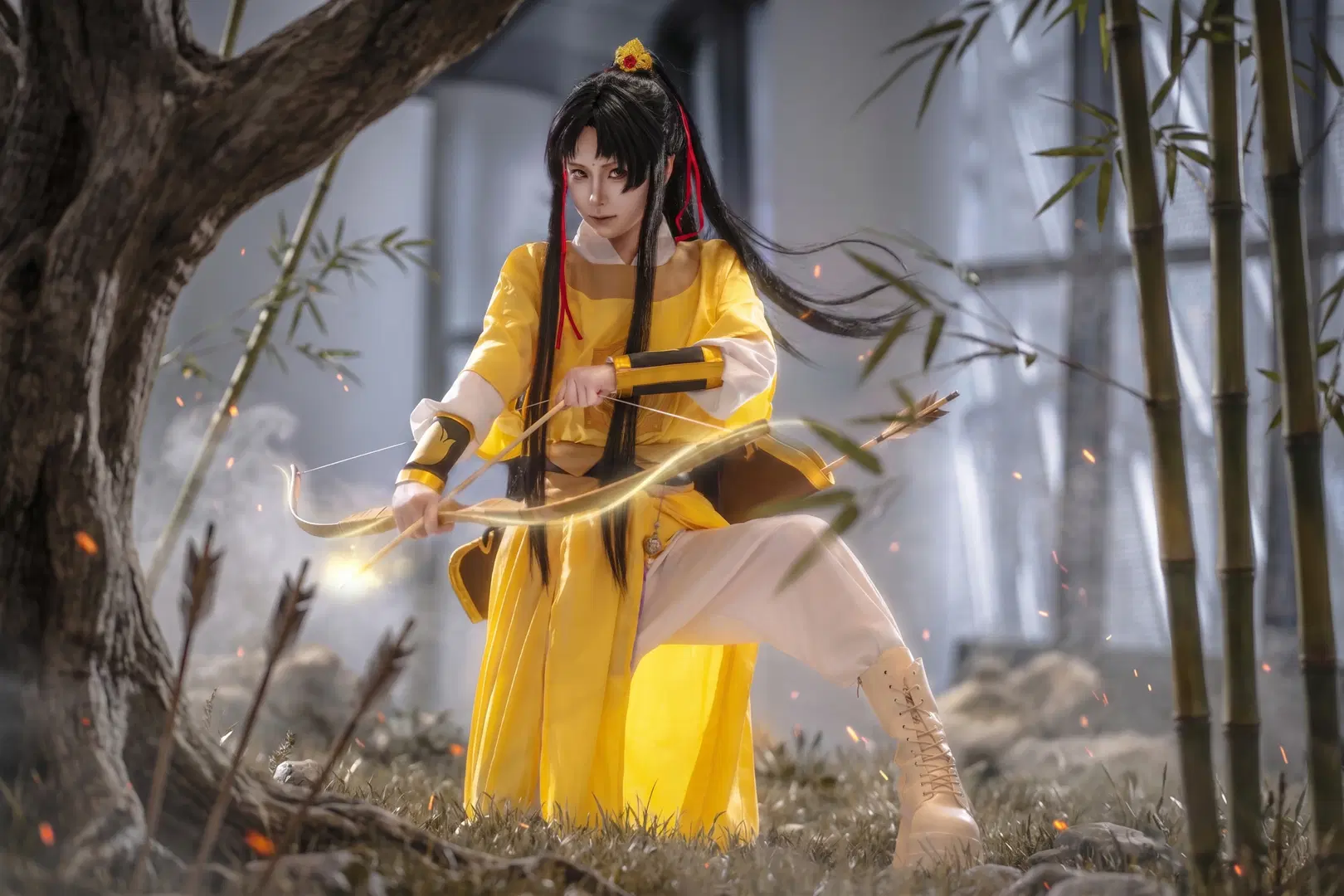 【金凌コスプレ】魔道祖師・金凌、弓を引き絞り見せる少年の切っ先 - 釉夏 - 4枚目