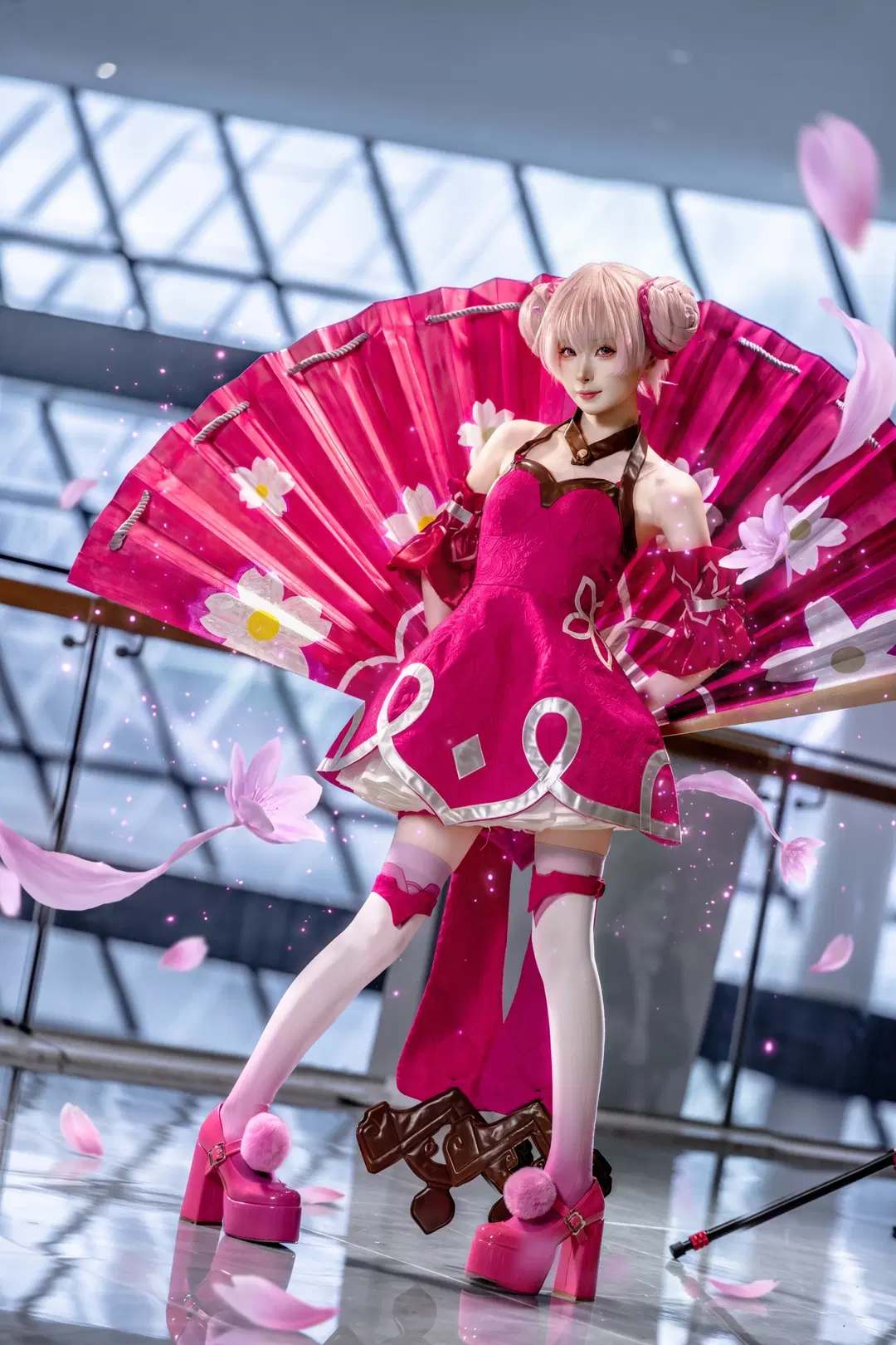 cosplay, Honor of Kings, Xiao Qiao Cosplay, Pink hair, Stockings