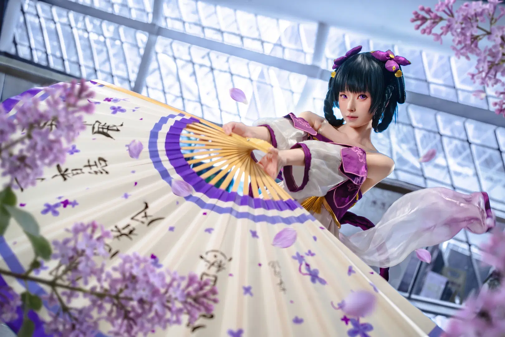 [Xiao Qiao Cosplay] Honor of Kings Lilac Knot: Gentleness Beneath Wisteria Blossoms by 釉夏 - Image 3