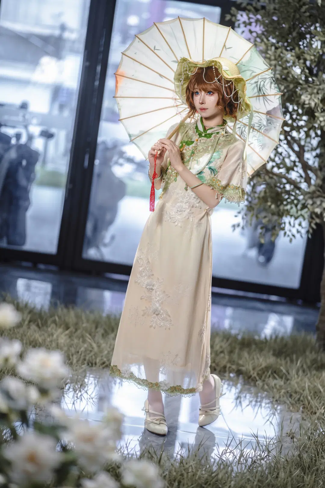 【庭師初晴コスプレ】Identity V 第五人格 雨上がりのレトロ風チャイナロマン - 釉夏 - 2枚目