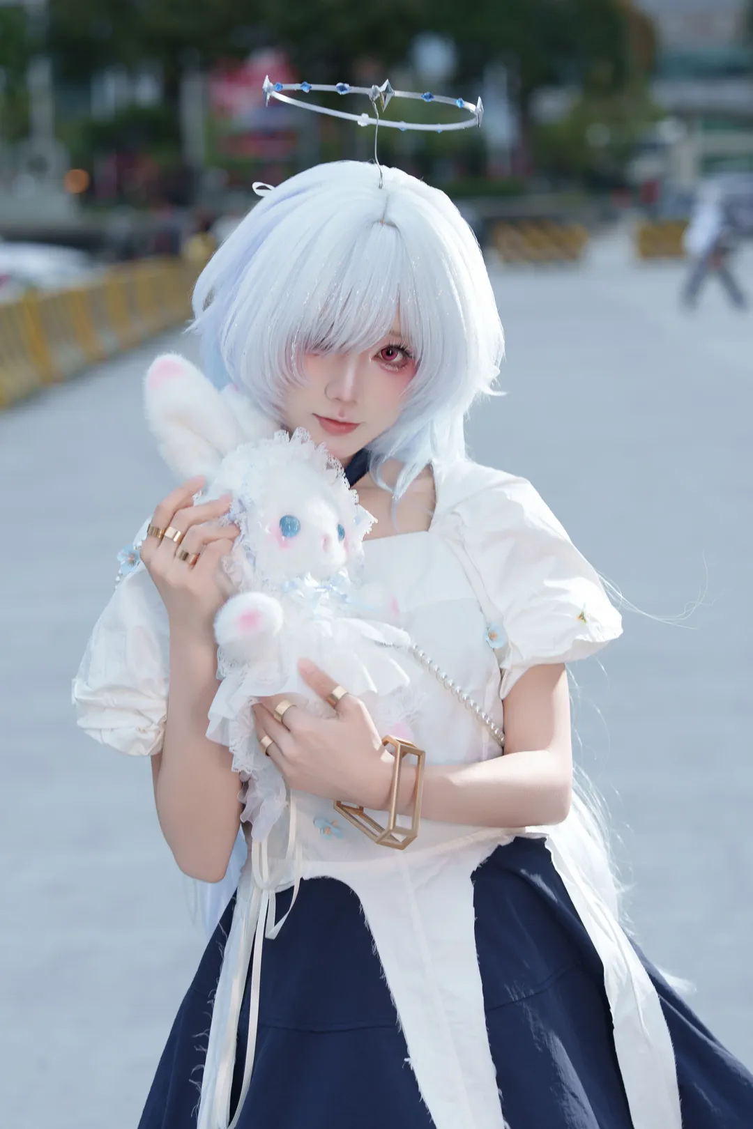 鸣潮, 二次元摄影, 莫宁cos, 白丝cos, 萤火虫SP - 第1张