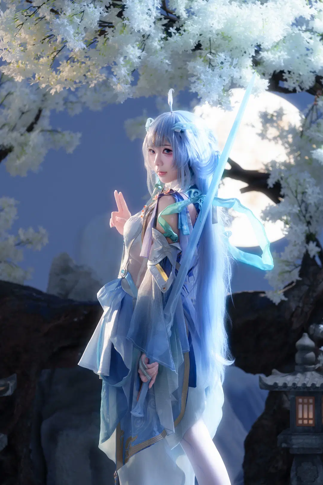 【清宵コスプレ】『鳴潮』清宵、剣招の構えに宿る修練の競い合い - 瑪萨卡卡卡 - 4枚目
