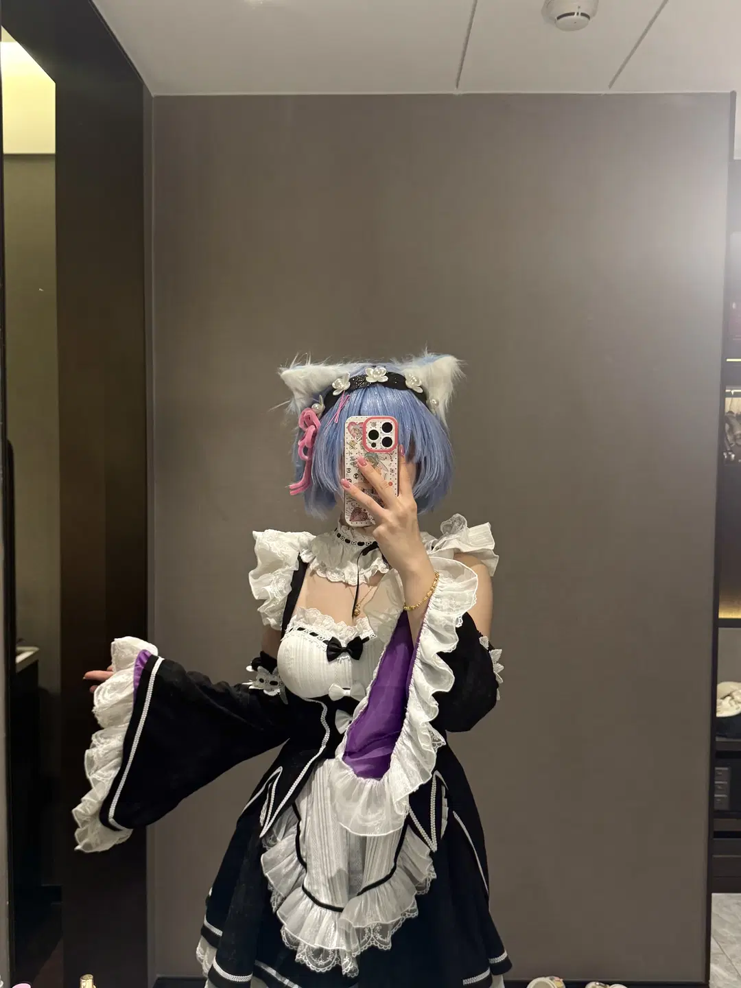 cosplay, 從零開始的異世界生活, 蕾姆cos, 白絲, 環球影城