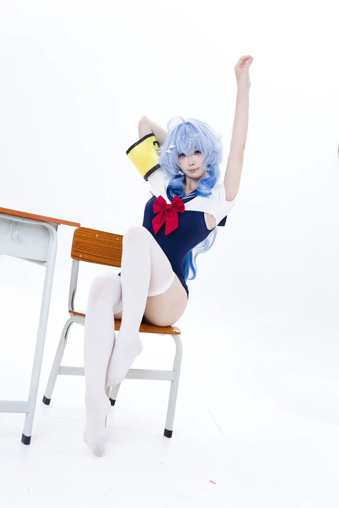 【甘雨cos】死库水与白丝的教室正片 - ㅎㅅㅎ - 第3张