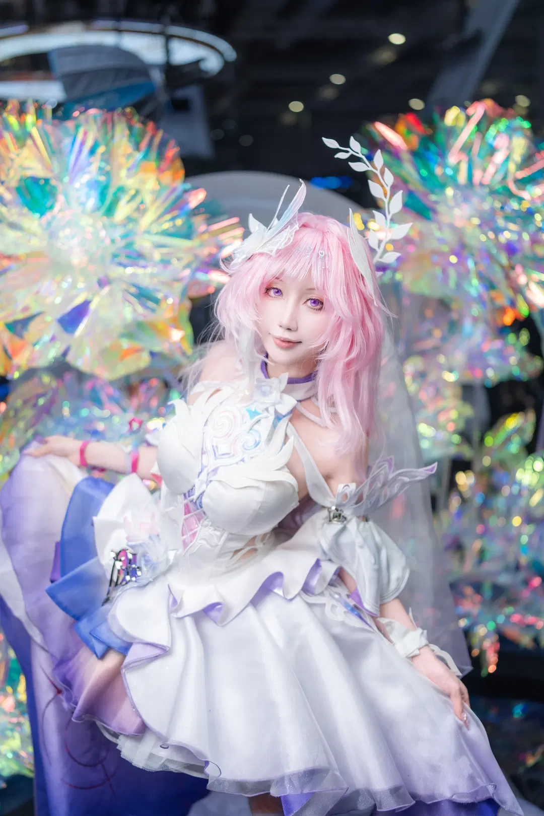 昔涟cos, 崩坏星穹铁道, BW漫展, 梦幻棚拍, 白紫礼服