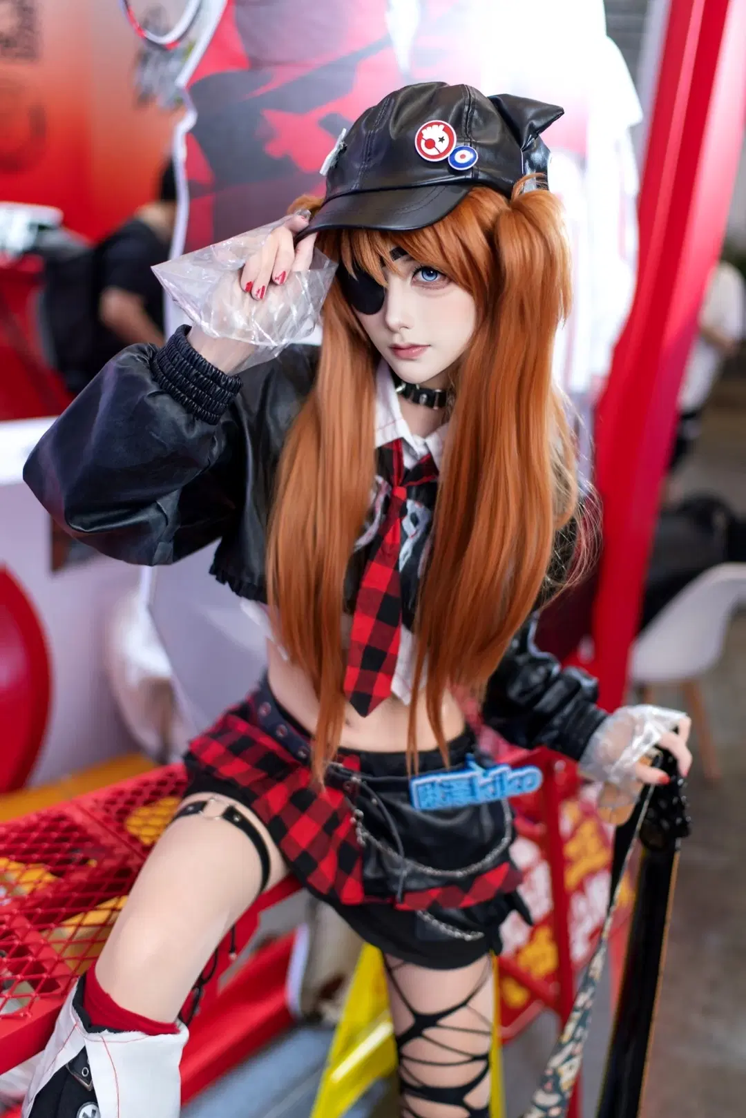 [Asuka Cosplay] Neon Genesis Evangelion Red and Black Punk style Appearance at ChinaJoy by 森森不懂摄影 - Image 6