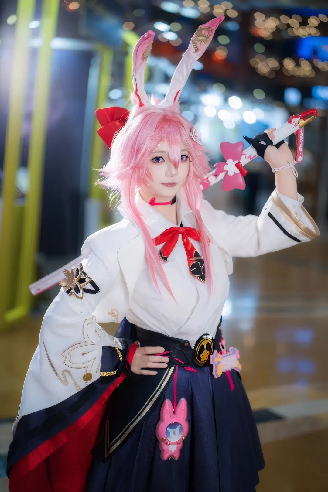 【緋英コスプレ】崩壊：スターレイル 月夜に響く刀鳴、狐隠の緋英 - 森森不懂摄影 - 3枚目