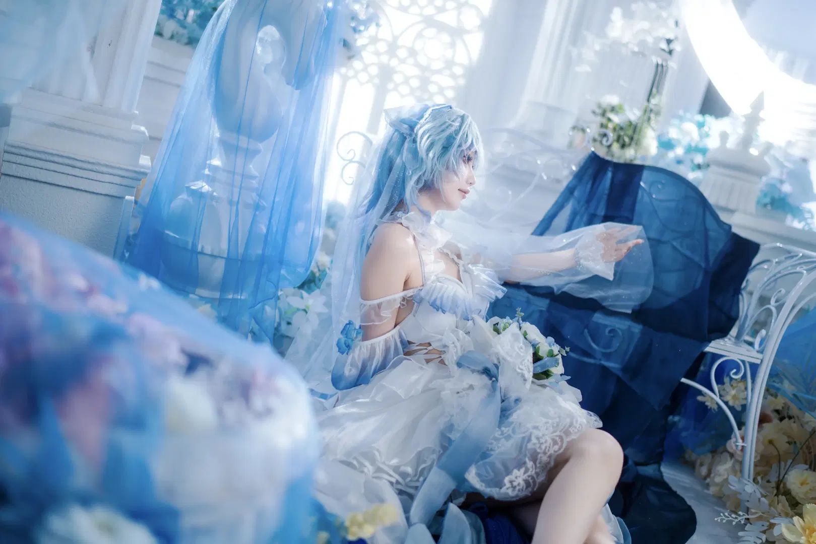 【守岸人cos】鳴潮藍色薄紗下的靜謐與永恆 - 森森不懂摄影 - 第2張