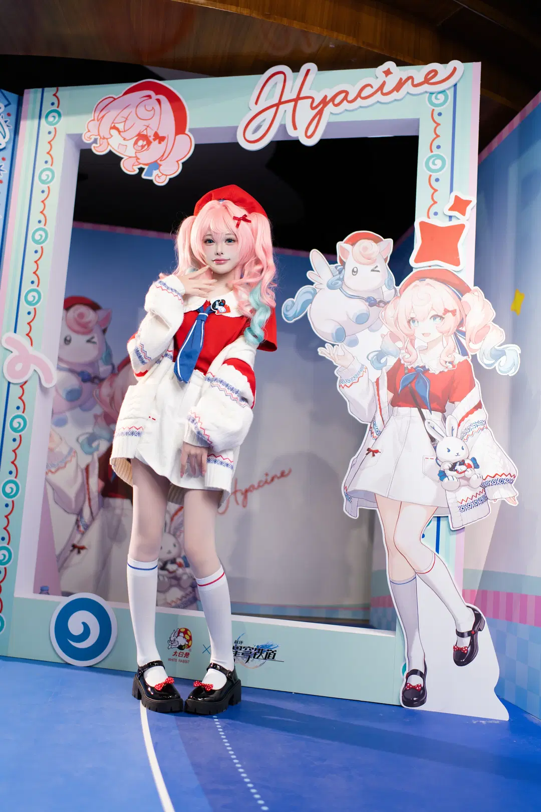 【ヒアシンシア コスプレ】『崩壊：スターレイル』ホワイトラビットキャンディのコラボ：甘さ満点のピンクツインテール - 森森不懂摄影 - 4枚目