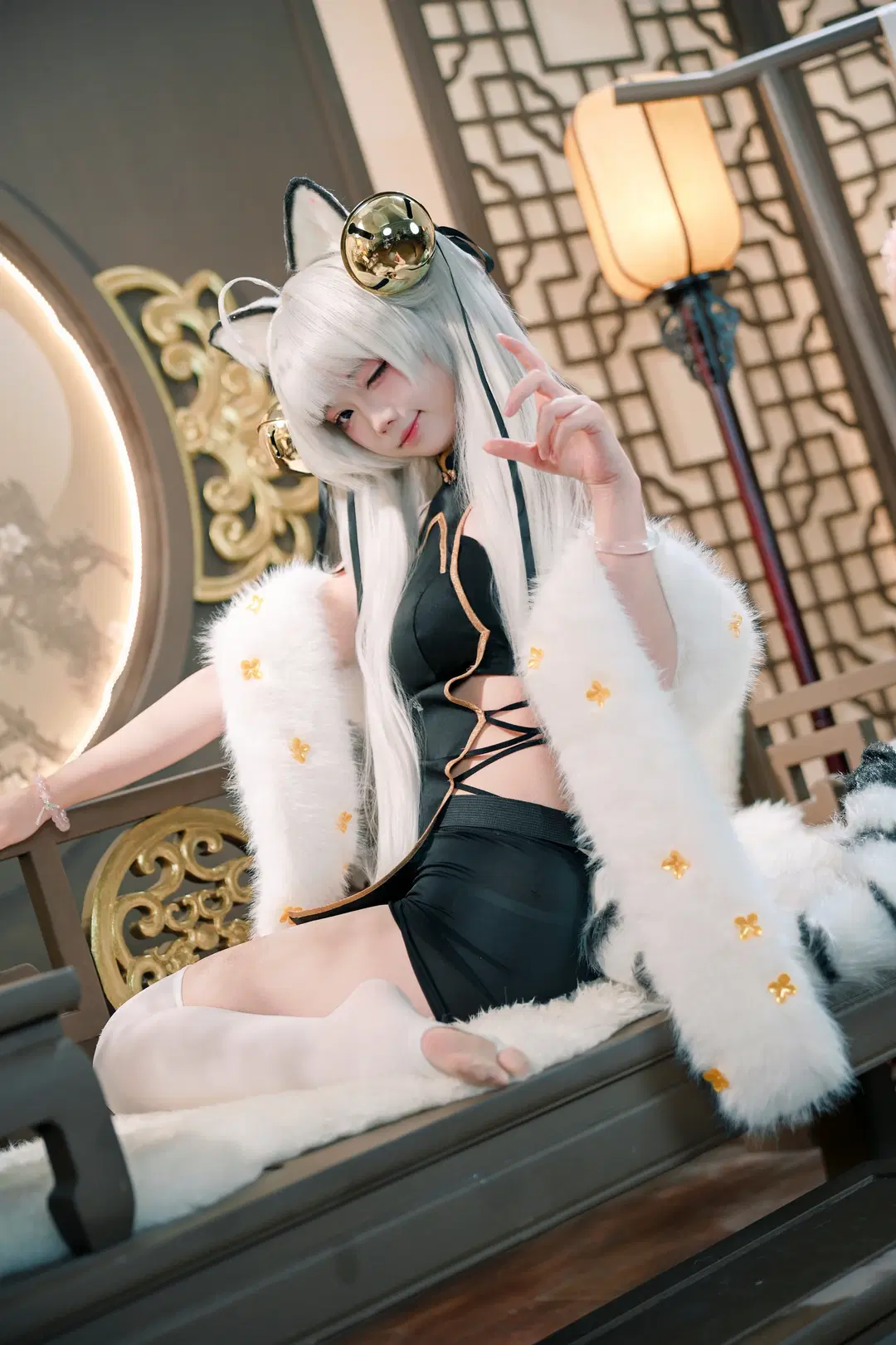 带有兽耳与白丝的国风旗袍造型拍摄记录 - 朝三暮四 - 第2张