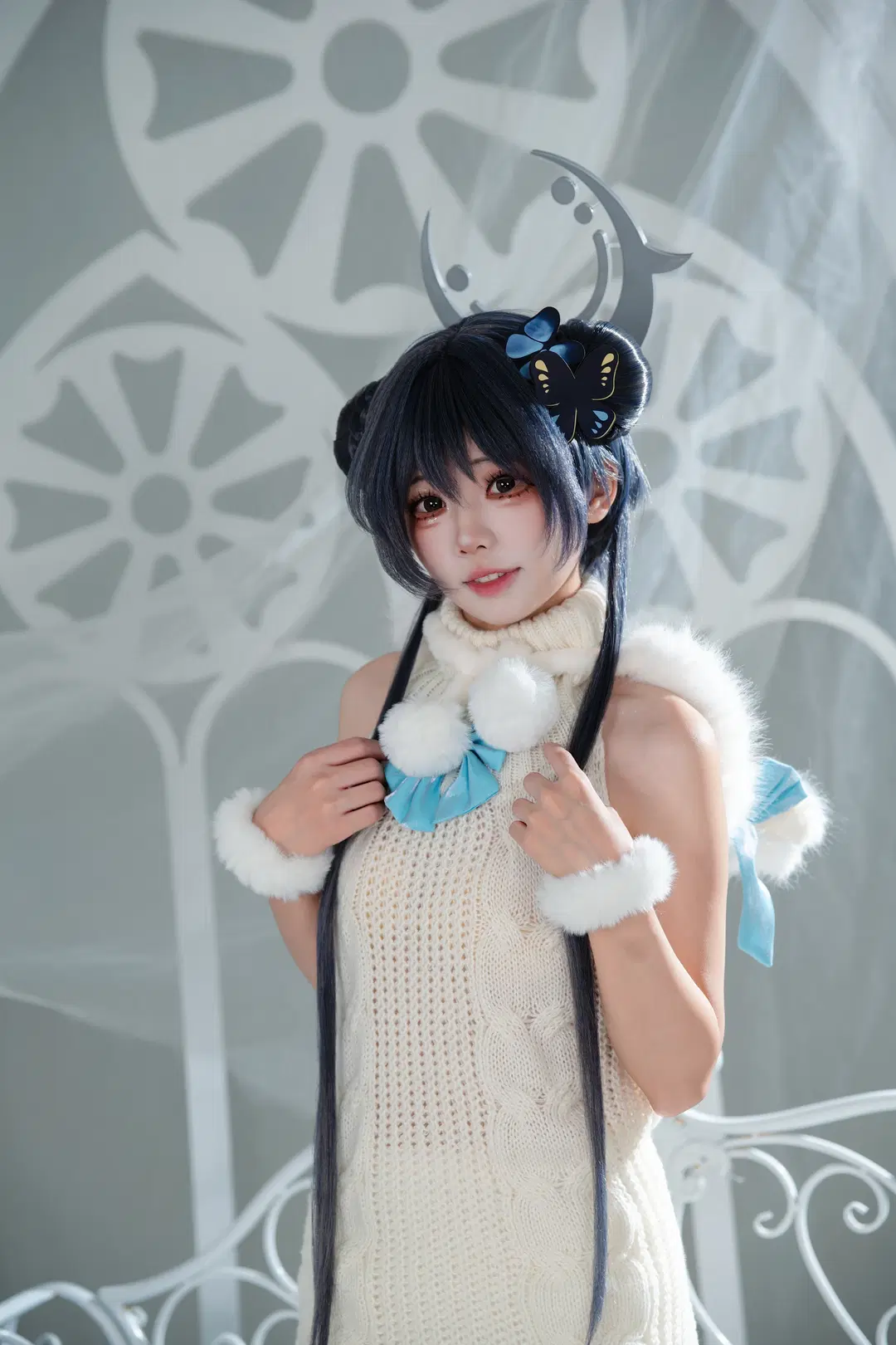 【Misaki cosplay】Winter Knit Sweater and Plush Accessories: Indoor Studio Photography Record by 朝三暮四 - Image 2