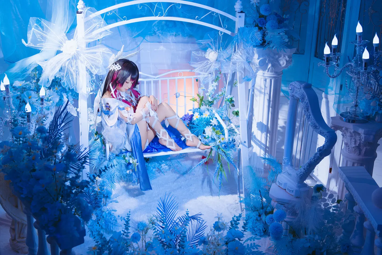 【コロンビーナ コスプレ】『原神』星漫月下の少女 スタジオ撮影本編 - 星漫映画 - 5枚目