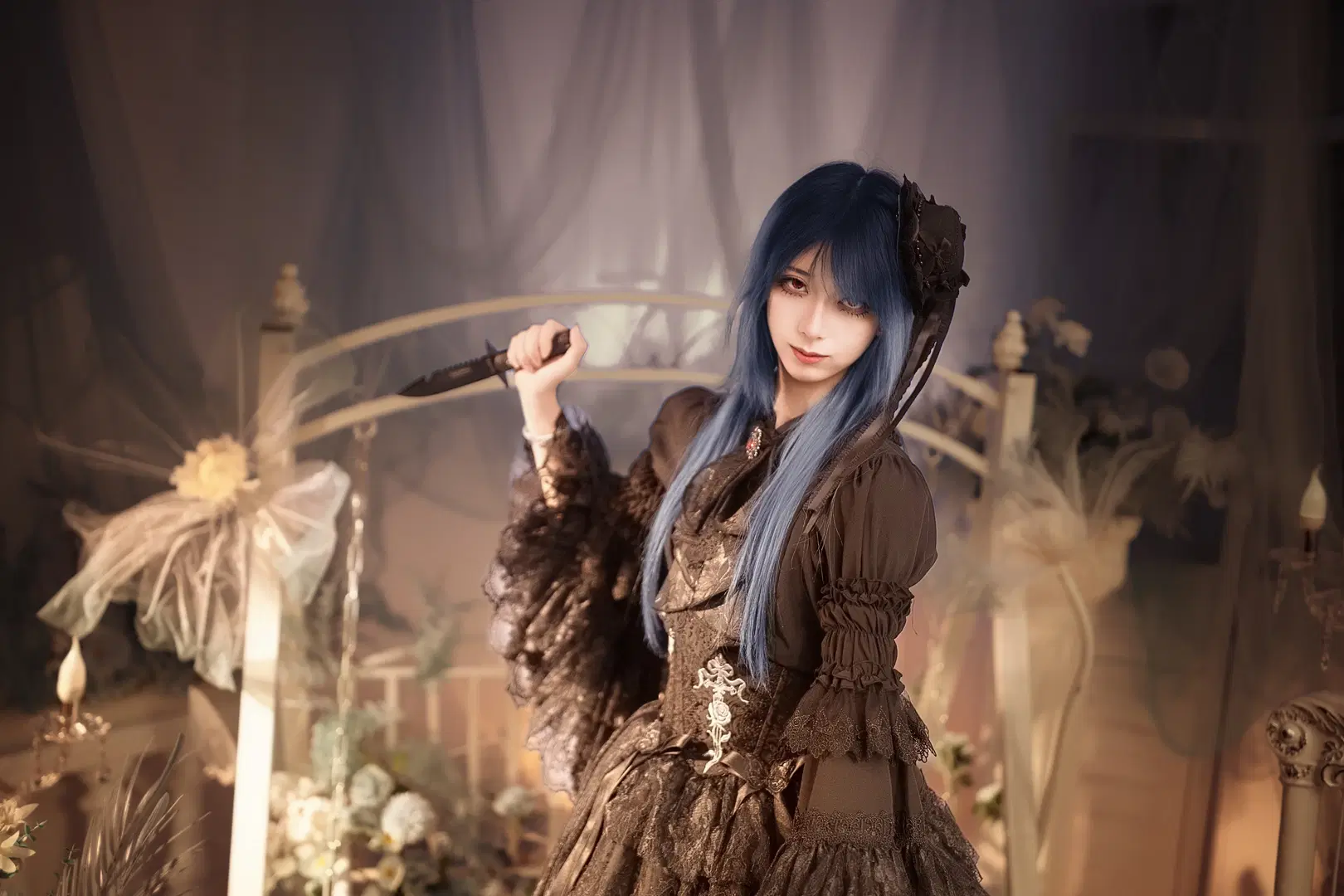 暗黑哥特Lolita正片，废墟风摄影棚里的反差感拍摄 - 星漫映画 - 第2张