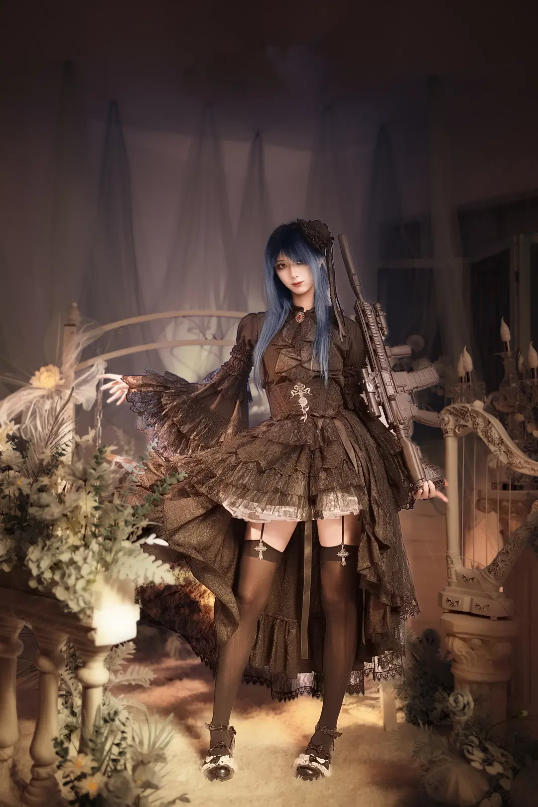 暗黑哥特Lolita正片，废墟风摄影棚里的反差感拍摄 - 星漫映画 - 第3张