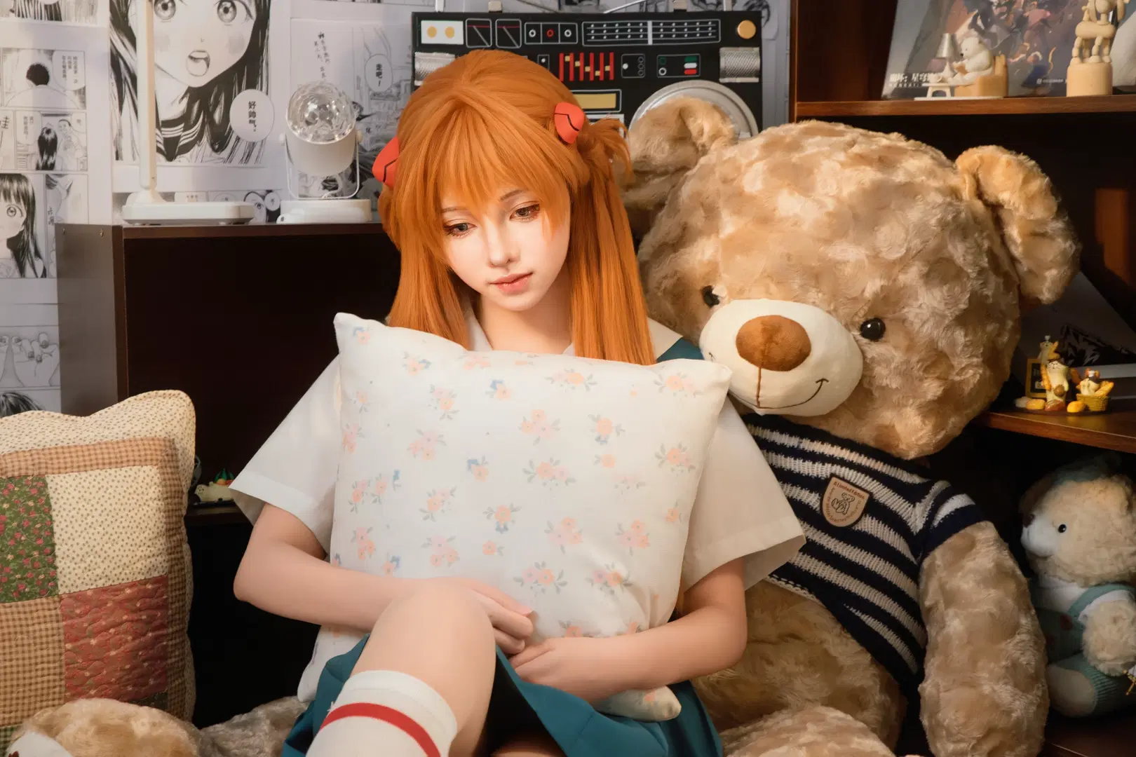 【アスカコスプレ】横構図で記録するおうち日常、レトロラジオの傍で過ごす気だるい時間 - 星漫映画 - 3枚目