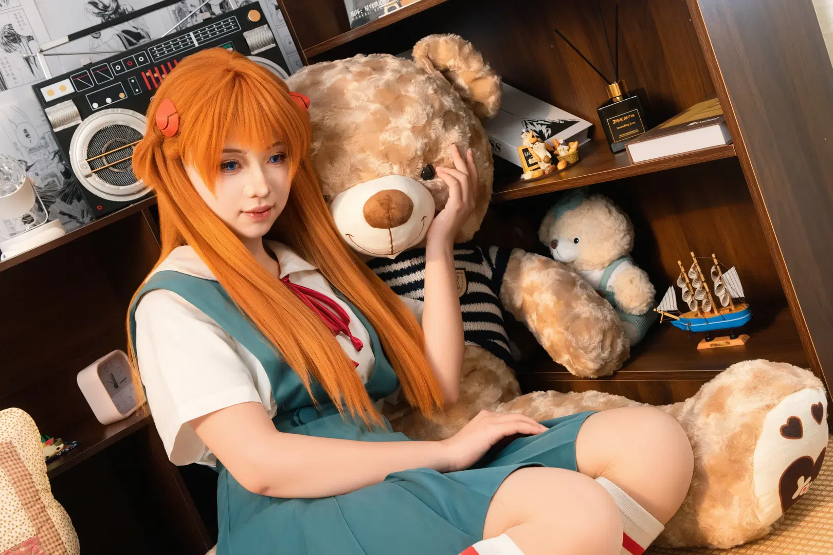 【アスカコスプレ】横構図で記録するおうち日常、レトロラジオの傍で過ごす気だるい時間 - 星漫映画 - 4枚目