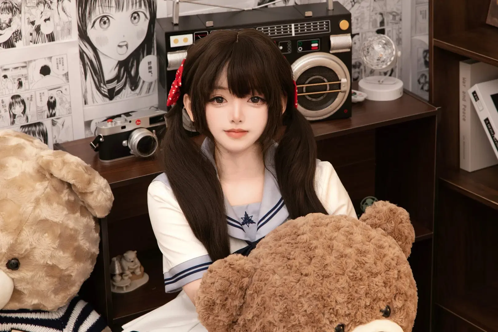 夏日居家系JK制服写真，水手服与白丝的室内日常 - 星漫映画 - 第3张