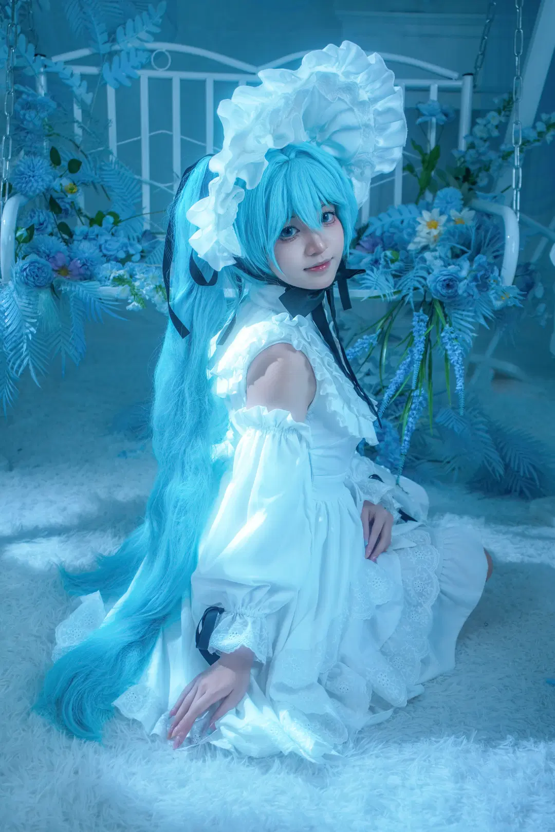 二次元摄影, 初音未来cos, 白丝cos, 初始之音响彻未来, 南宁摄影