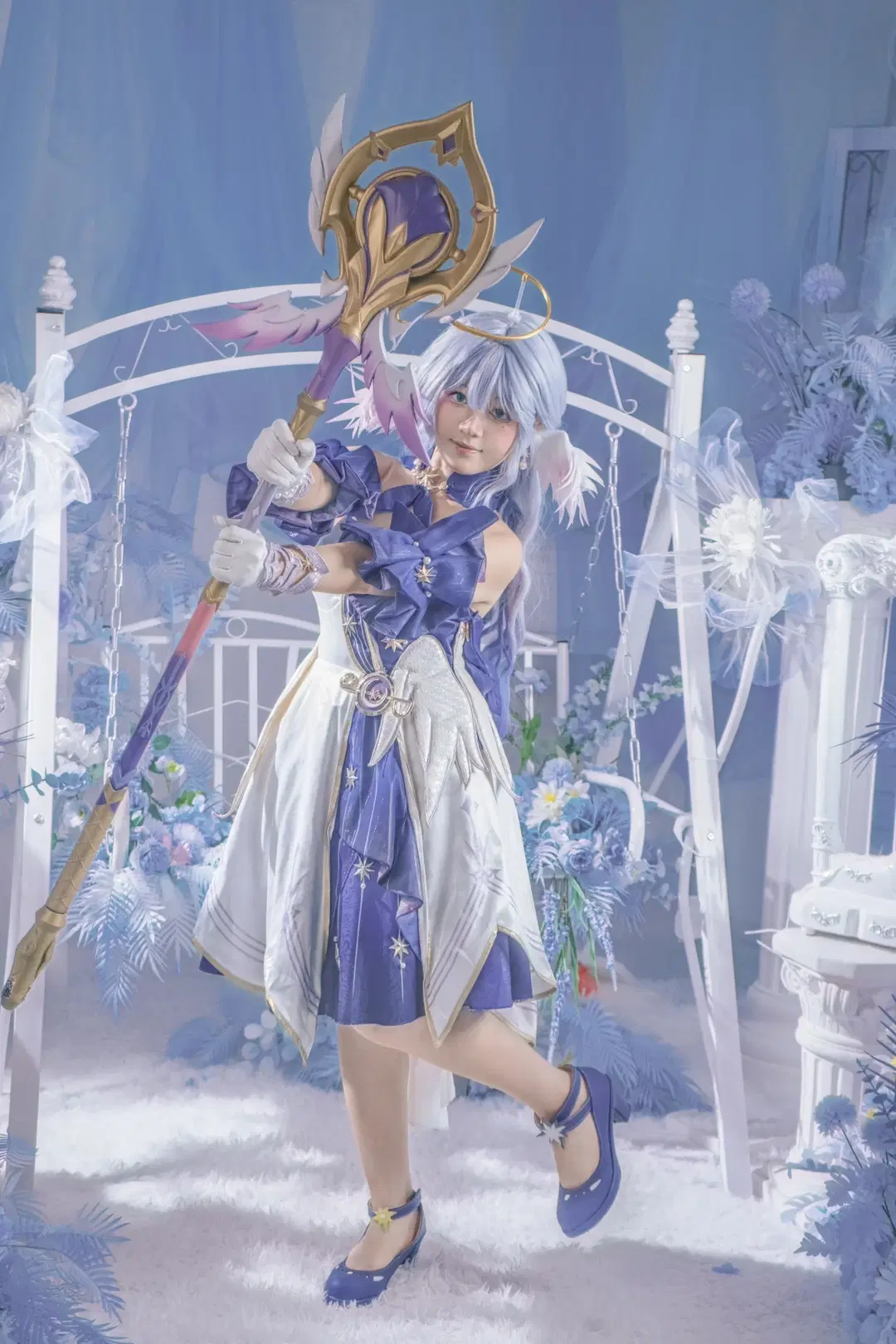 【ロビン コスプレ】『崩壊：スターレイル』青と白が紡ぐ幻想美、南寧スタジオ撮影記録 - 星漫映画 - 4枚目
