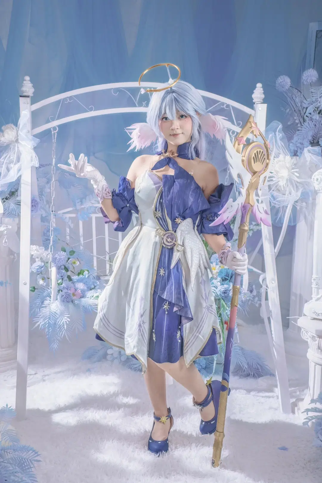 【ロビン コスプレ】『崩壊：スターレイル』青と白が紡ぐ幻想美、南寧スタジオ撮影記録 - 星漫映画 - 6枚目