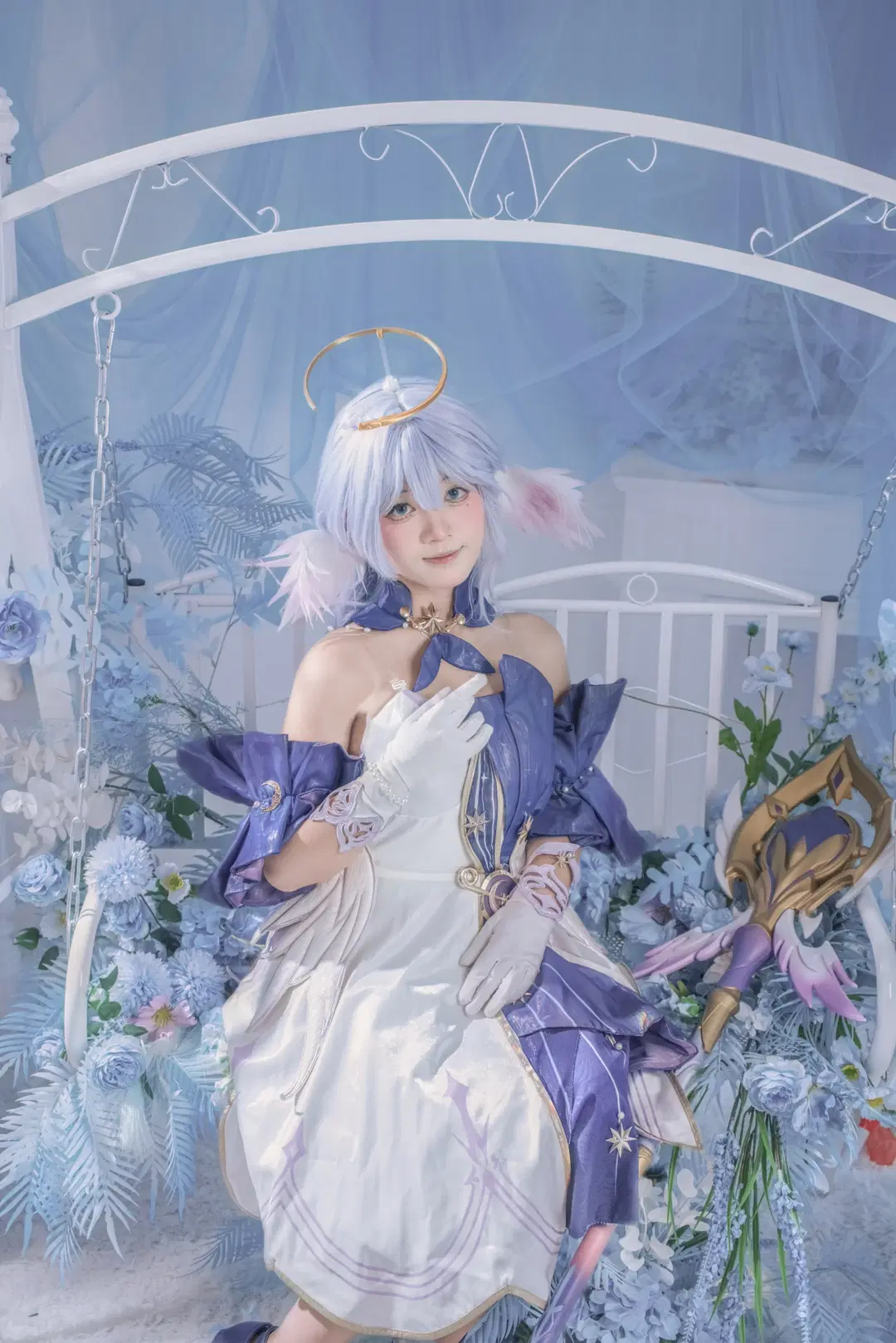 【ロビン コスプレ】『崩壊：スターレイル』青と白の光影が織りなす清らかな一瞬 - 星漫映画 - 4枚目
