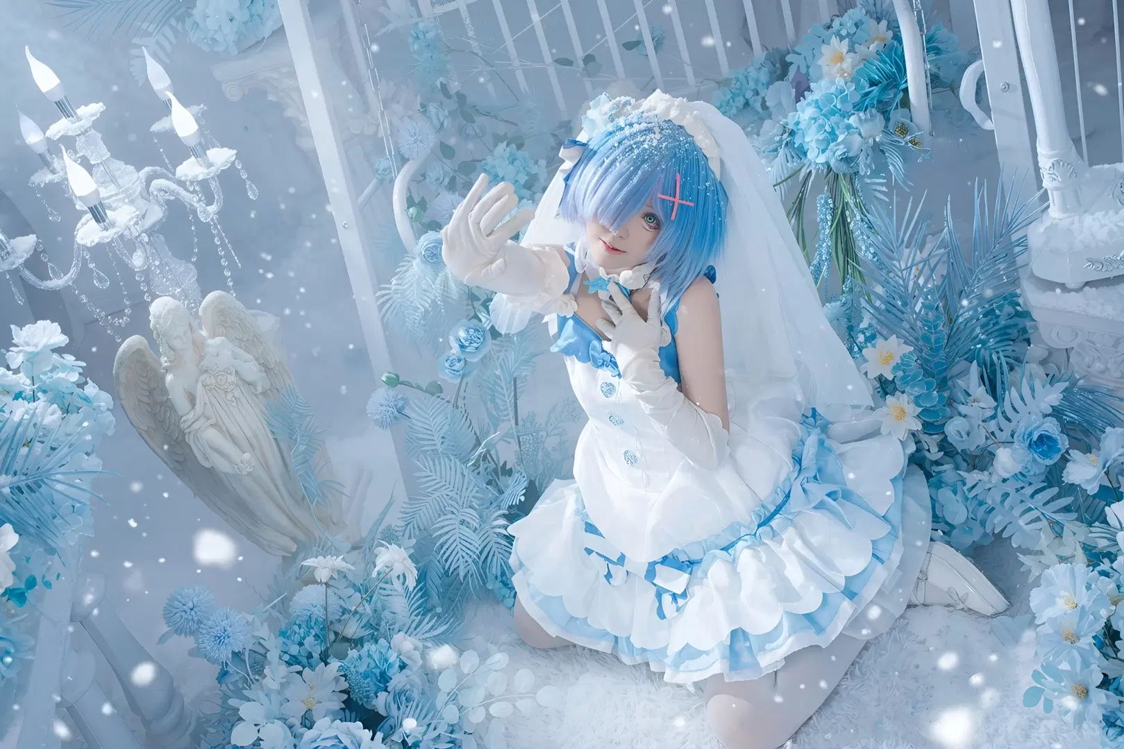 [Rem cosplay] Blue and White Bride Romantic Atmosphere Photography by 星漫映画 - Image 2