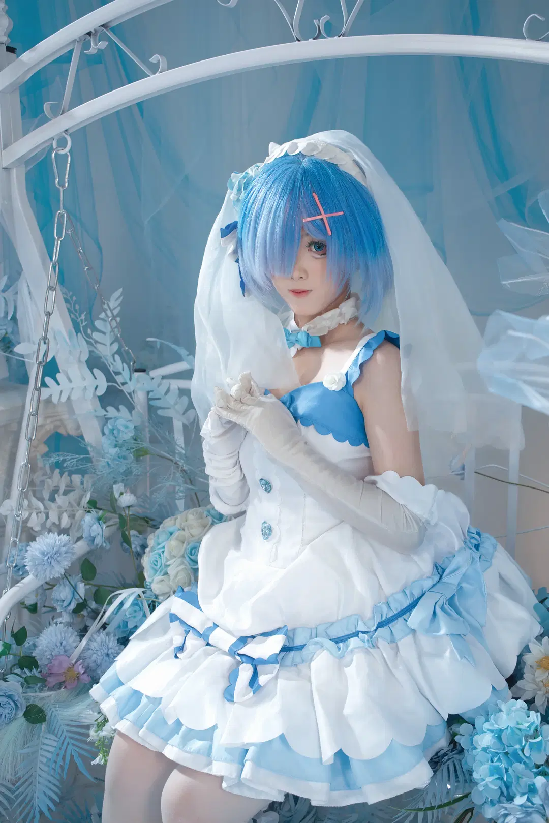 [Rem cosplay] Blue and White Bride Romantic Atmosphere Photography by 星漫映画 - Image 4