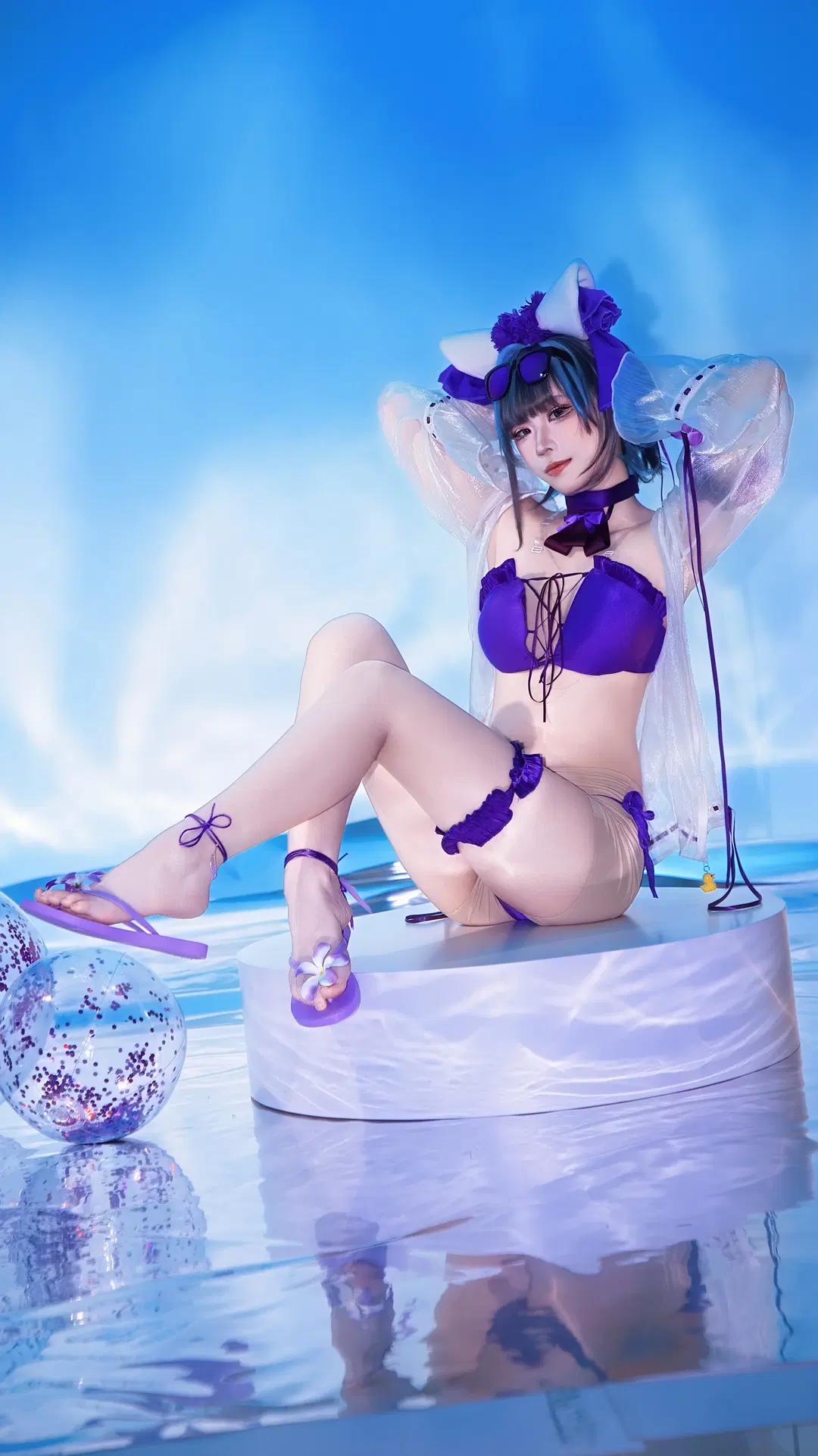 【Cheshire Cosplay】Azur Lane: Summer Swimsuit Cosplay Meow Studio Shoot Record by 星漫映画 - Image 5