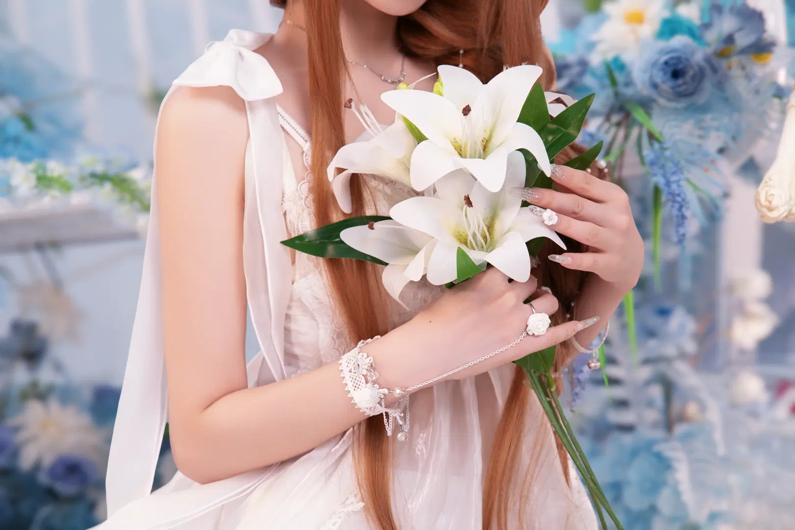 【アリエル コスプレ】5732 白紗の百合と夕暮れの残光 - 南宁星漫映画摄影棚 - 3枚目