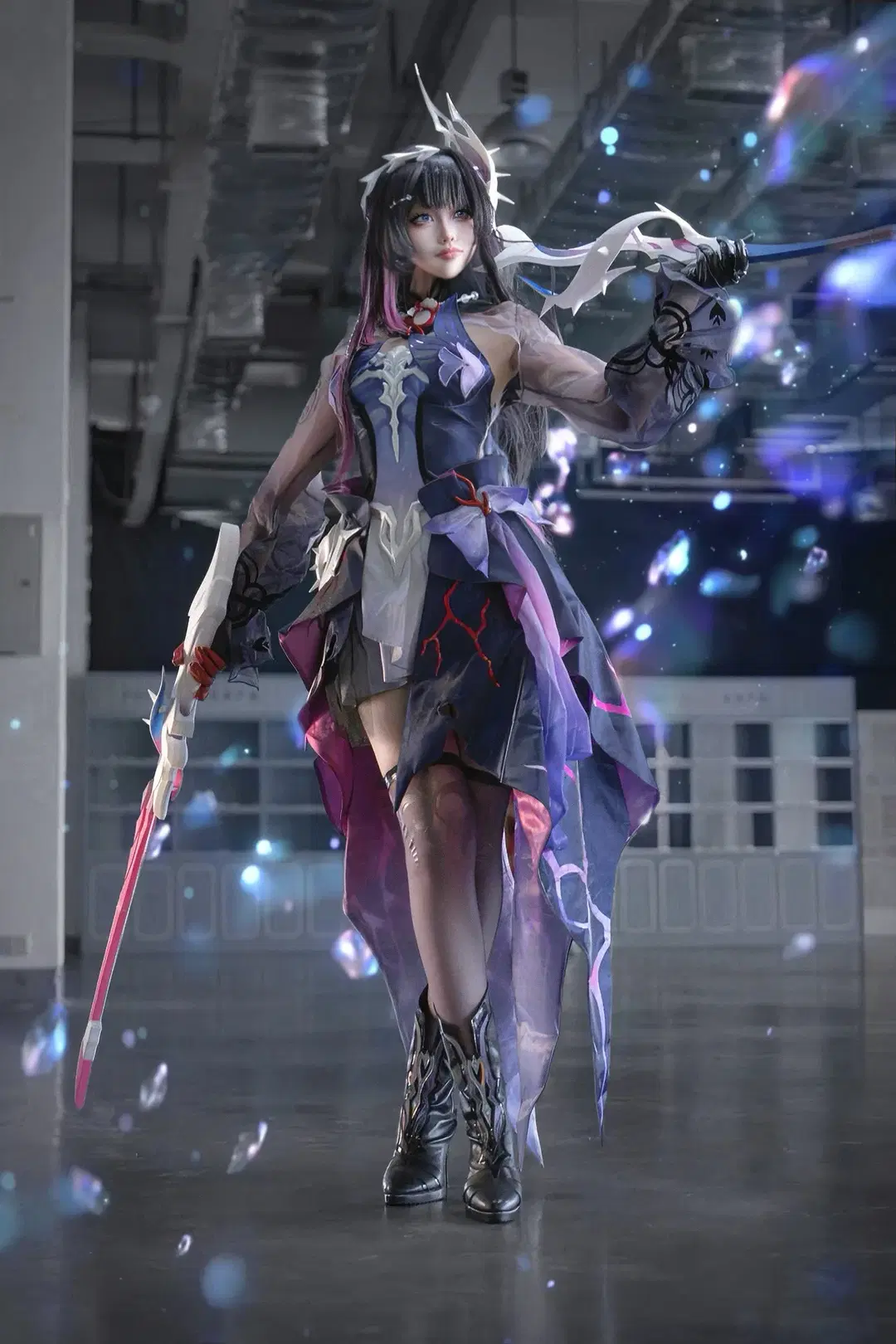 二次元摄影, 崩坏星穹铁道, 海瑟音cos, cosplay场照, 丝袜