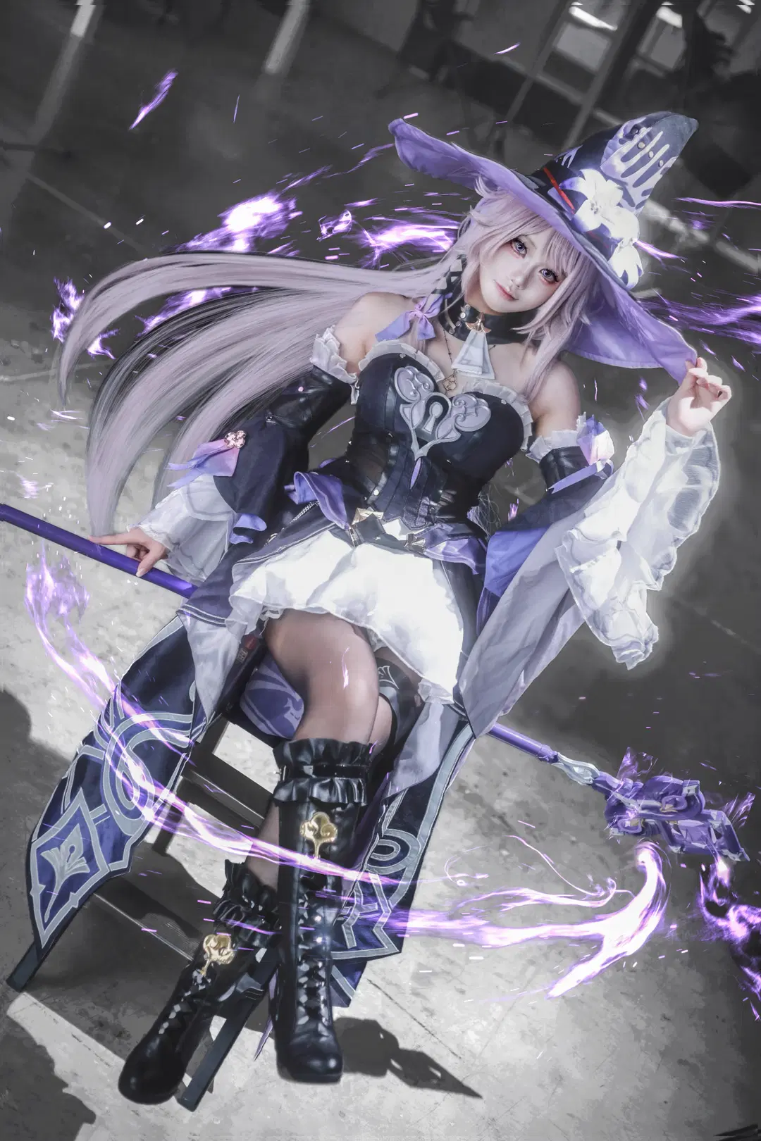 【大黑塔cos】崩坏星穹铁道的神秘天才，紫色魔法帽下的自信气场 - 奈雅ya - 第2张