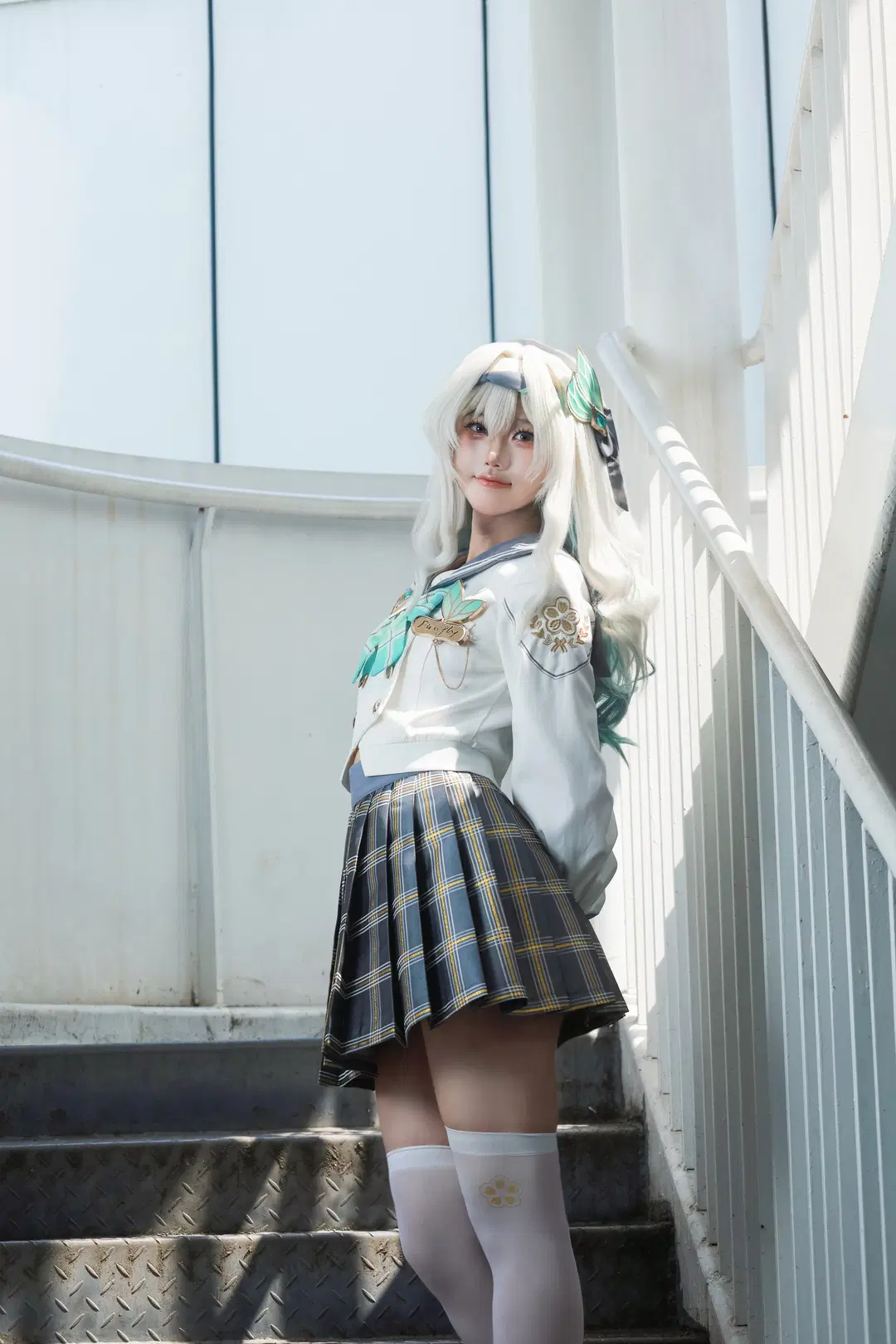 [Firefly cosplay] Honkai: Star Rail Letter from Spring High school girl: Snapping Summer Sunshine on the Spiral Staircase