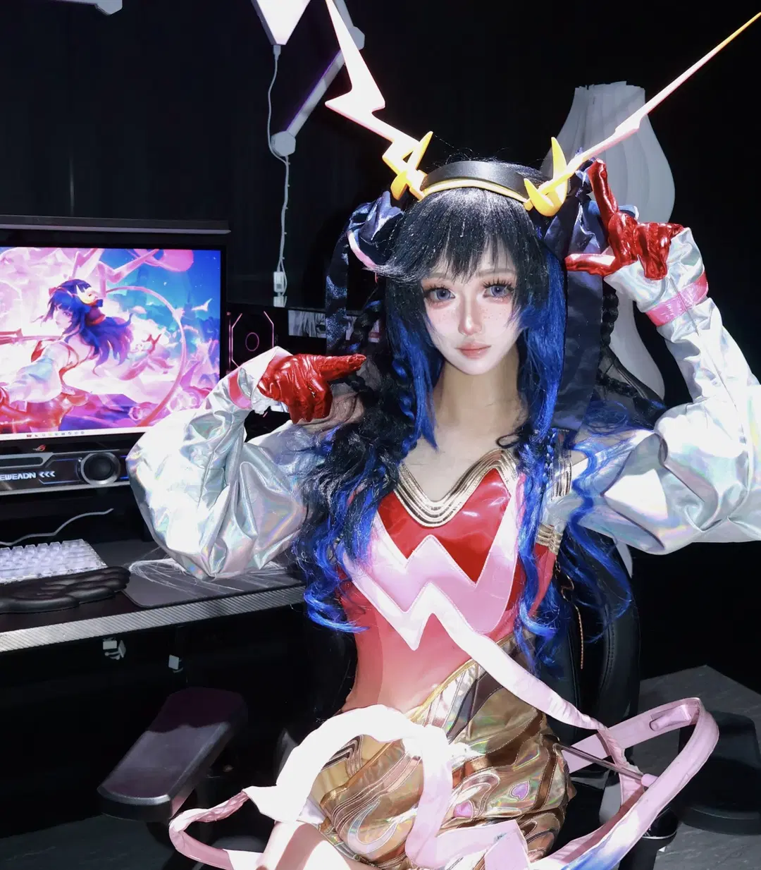 【瑤cos】王者榮耀本命英雄，電競房氛圍感拉滿 - 喜欢黑色吗 - 第5張