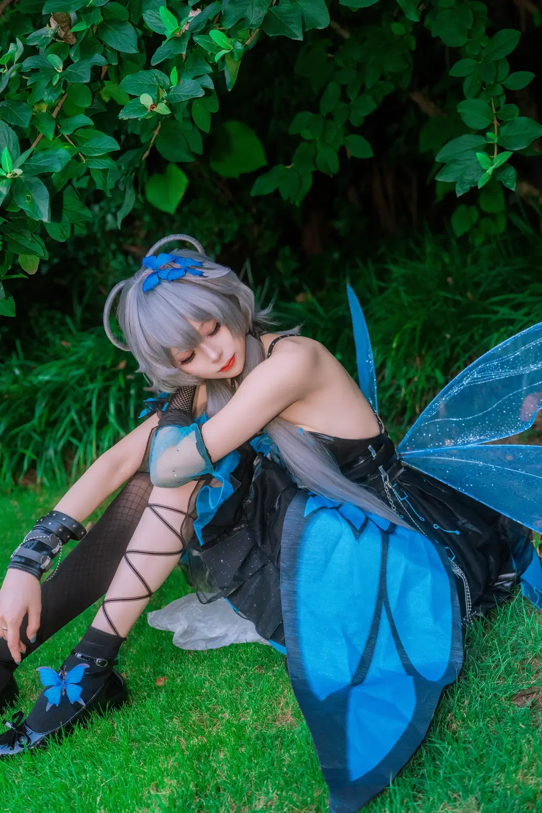 二次元, cosplay, 洛天依cos, 夏虫, 丝袜