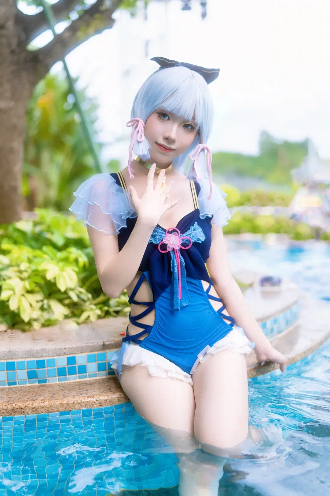 【神里绫华cos】长隆水上派对，夏日的清凉神里绫华