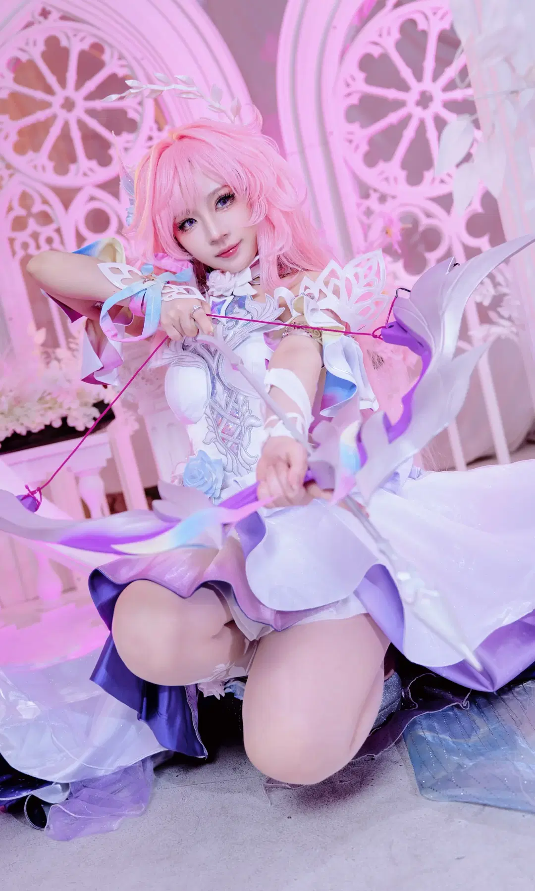 【昔涟cos】崩坏星穹铁道里的粉发精灵