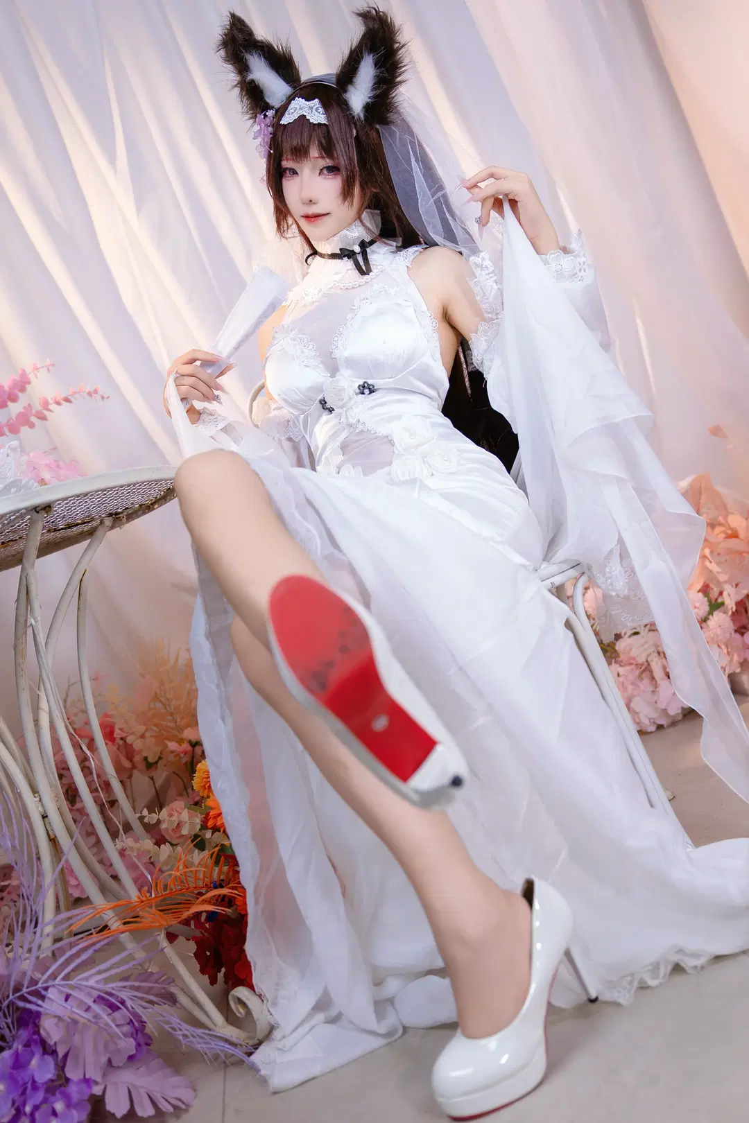 Azur Lane, Anime cosplay, Amagi cosplay, Runaway bride, Amagi wedding