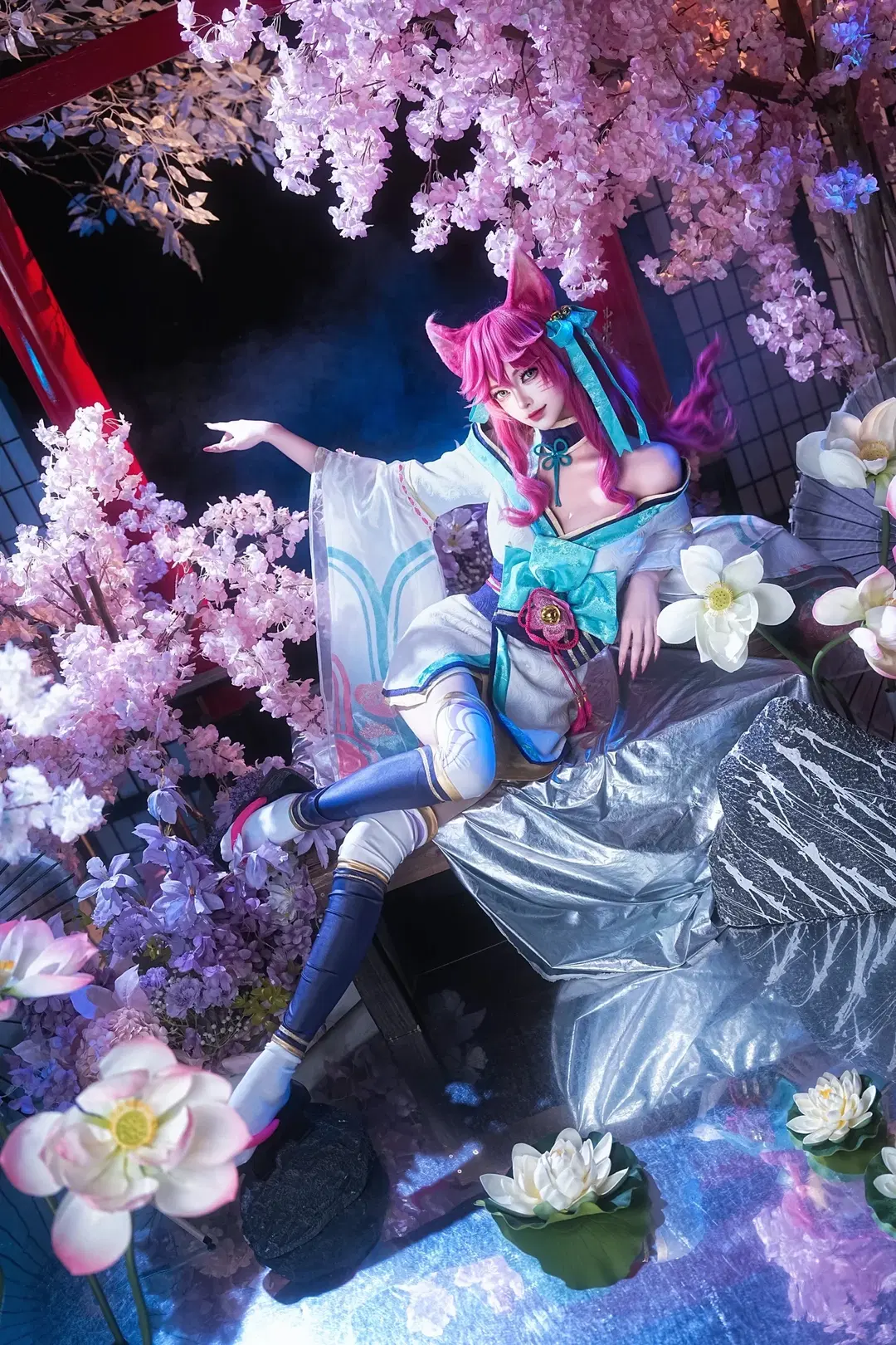 【阿狸cos】英雄联盟灵魂莲华绝美狐妖 - sakura雨尘酱 - 第6张