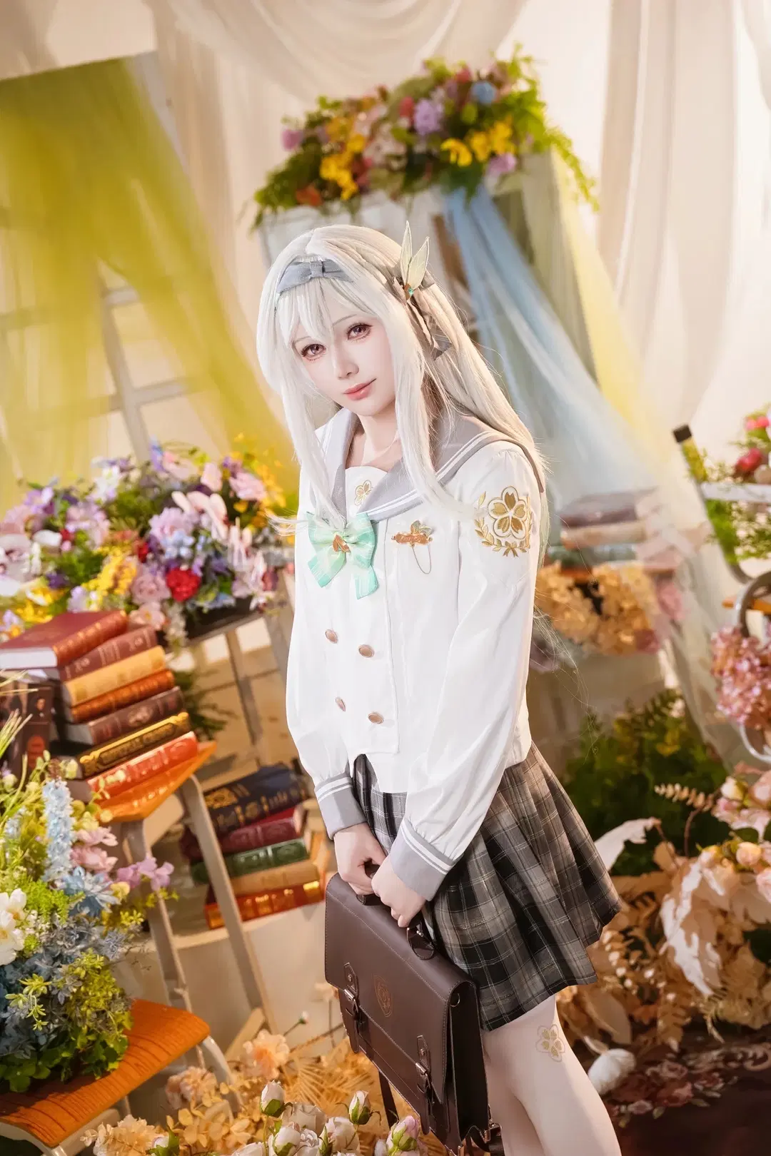 [Firefly cosplay] Honkai: Star Rail greenhouse photography preppy style girl by sakura雨尘酱 - Image 2